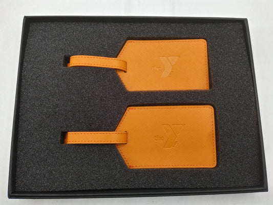 Leather Luggage Tags in Box